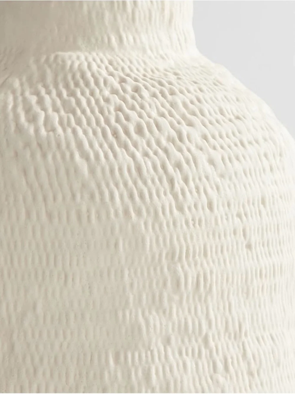 NEW Pottery Barn Beautiful Textured White Ceramic Vase